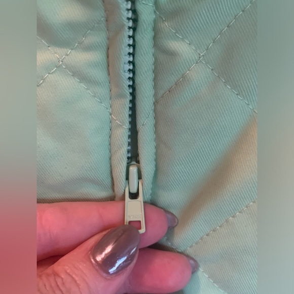 Orvis Womens M Waffle Knit Vest Full Zip Quilted Mint Lime Green Camp Sz M - Picture 7 of 16